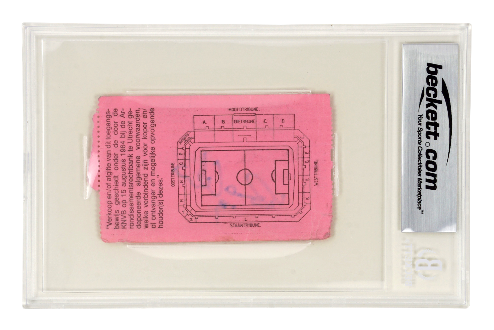 Ronaldo Nazario Signed 1994 PSV Rookie Season 2 Goals Match Ticket – BGS 4